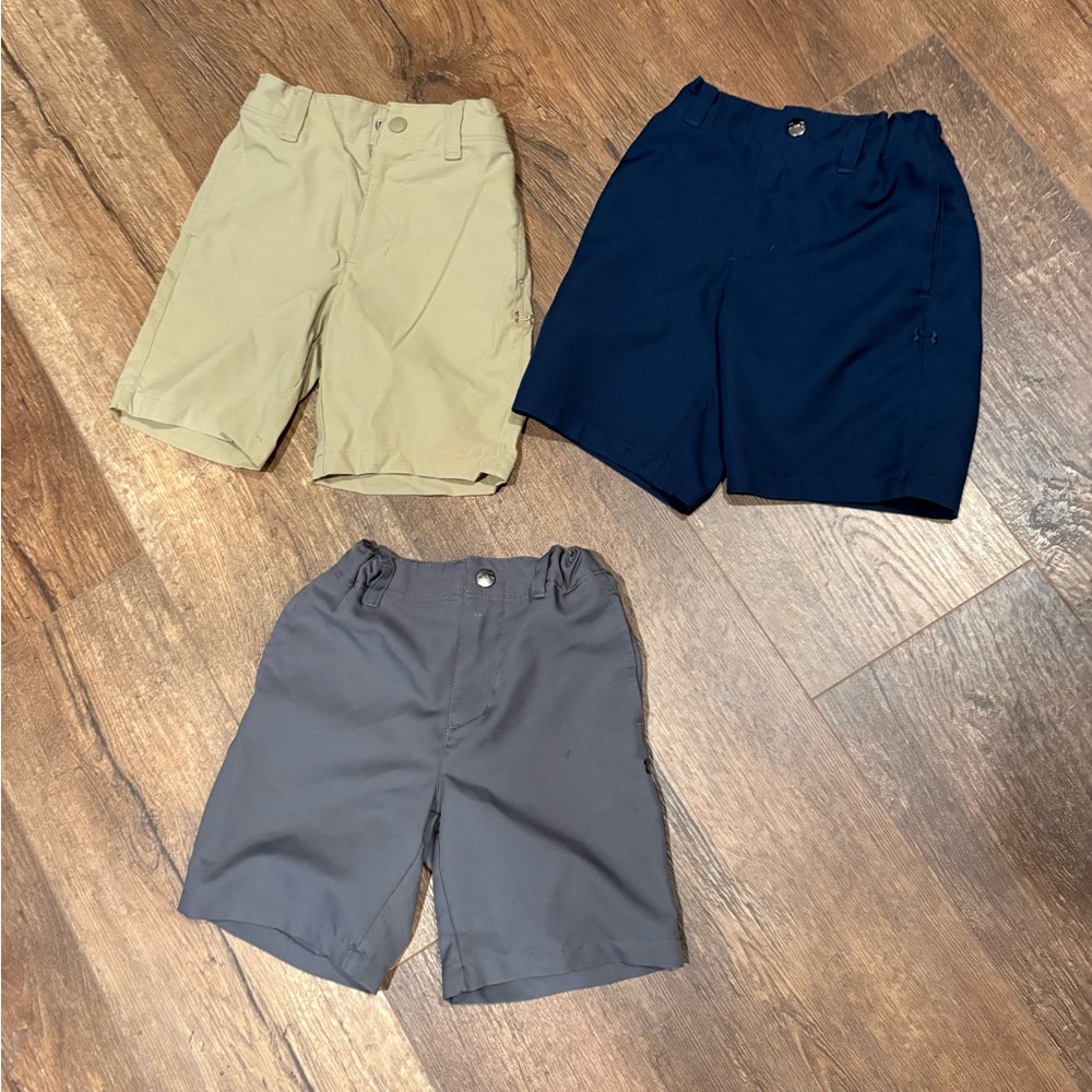 Boys Size 4 Under Armour Golf / School Shorts – Lot of 3